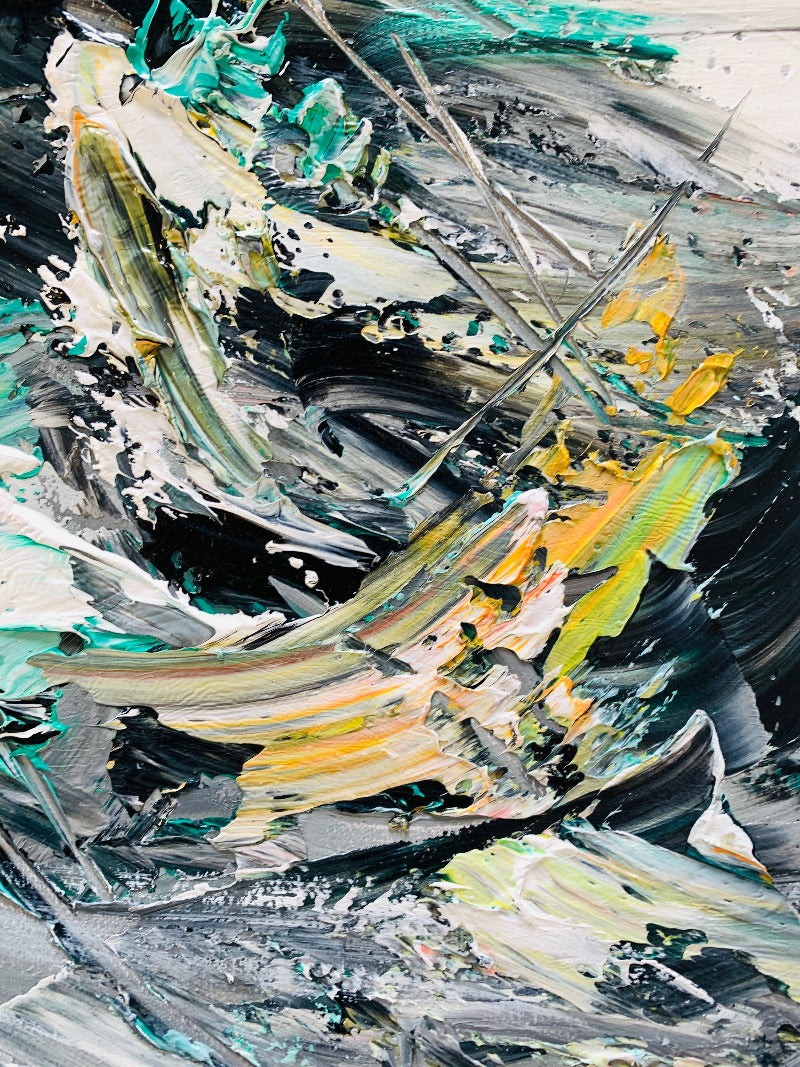 Shineing, Impasto-abstract Painting Australia, Hand-painted Canvas