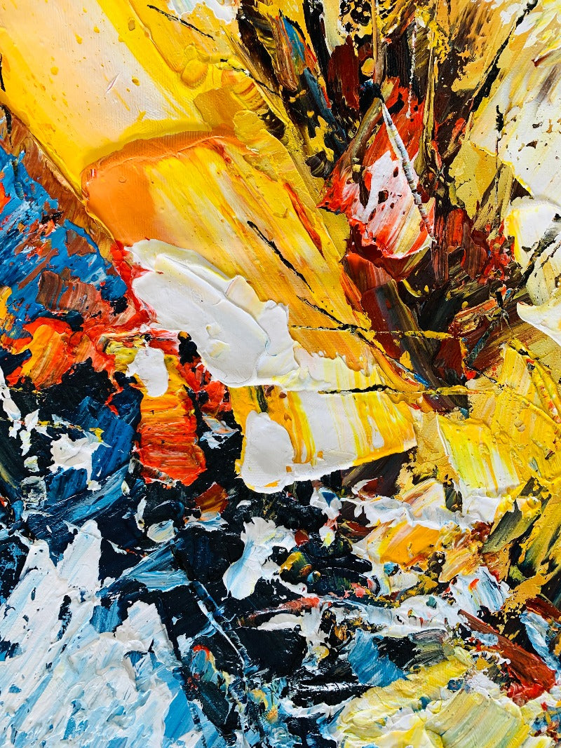 Set of 3 Impasto-abstract Painting Australia, Hand-painted Canvas, Colorful Dreamstore,art work the scream,art work uk,art work websites,art works of van gogh,art works sg,art021