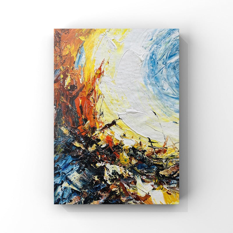 Set of 3 Large Original Oil Painting Australia, Office Wall Decor,art style abstract expressionism,art style of edvard munch,art style of impressionism,art style surrealism