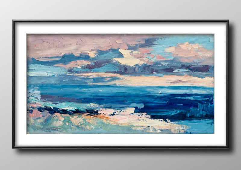 Over the Ocean, Impressionism Painting Australia, Hand-painted Canvas