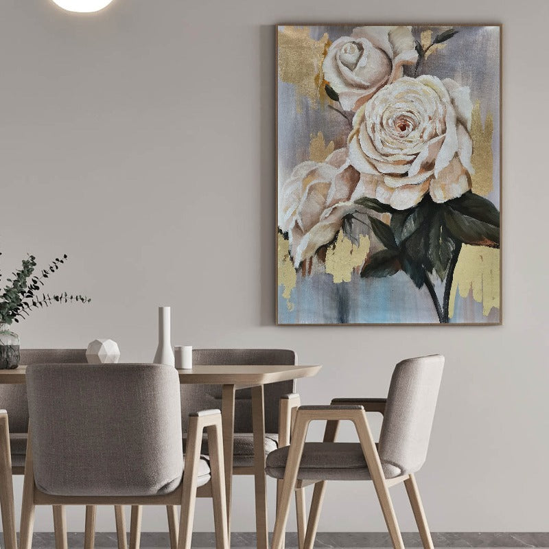 The Golden Rose, Floral Painting Australia, Hand-painted Canvas,art museum korea,art museum liverpool,art museums in manila,art museums in seoul,art museums in shanghai