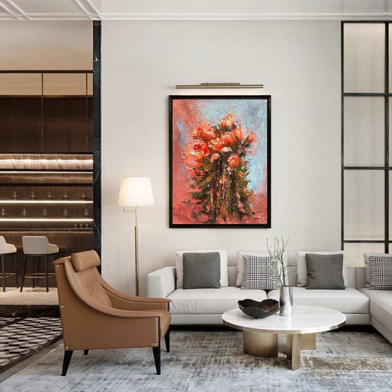 A BUNCH OF ROSE FLOWER | FLORAL PAINTING, HAND-PAINTED CANVAS ,black & white canvas art,black & white canvas wall art,black & white fine art photography,black & white painting,black & white photos for sale,black & white wall art,black & white wall painting,black abstract art