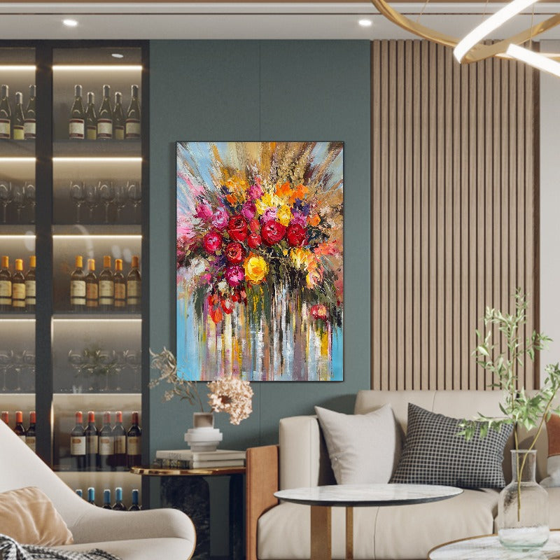 Colorful Rose Flower Painting Australia, Hand-painted Canvasbuy watercolor paintings online,buying art from a gallery,buying art online best sites,buying art online uk,buying fine art online,buying photography prints,by van gogh,by vincent van gogh,cactus drawing,cadell artist