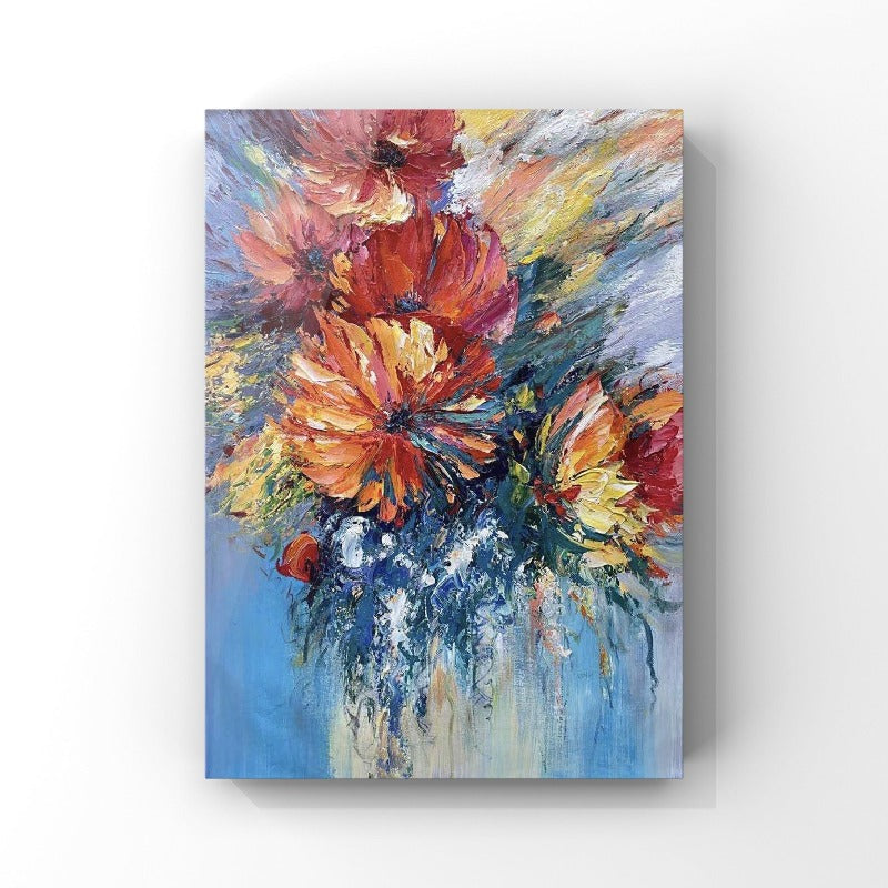 Colorful Floral Painting Australia, Red Flower Painting, Hand-painted Canvas,buy van gogh,buy vincent van gogh paintings,buy wall art india,buy wall art online australia,buy wall art online canada,buy wall art online india,buy wall paintings online india,buy wall pictures online,buy wall sculpture