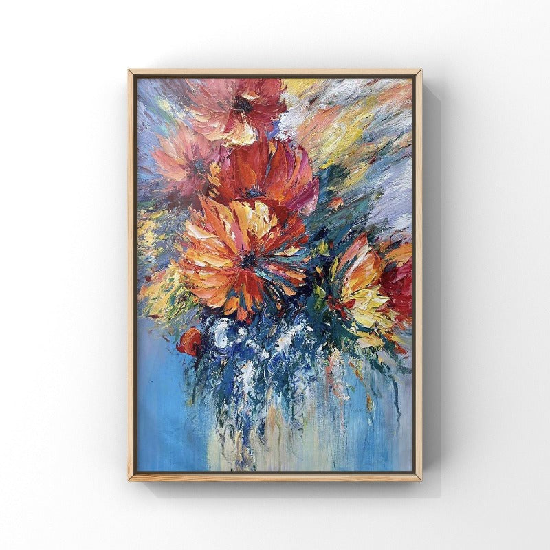 Colorful Floral Painting Australia, Red Flower Painting, Hand-painted Canvas,buy van gogh,buy vincent van gogh paintings,buy wall art india,buy wall art online australia,buy wall art online canada,buy wall art online india,buy wall paintings online india,buy wall pictures online,buy wall sculpture