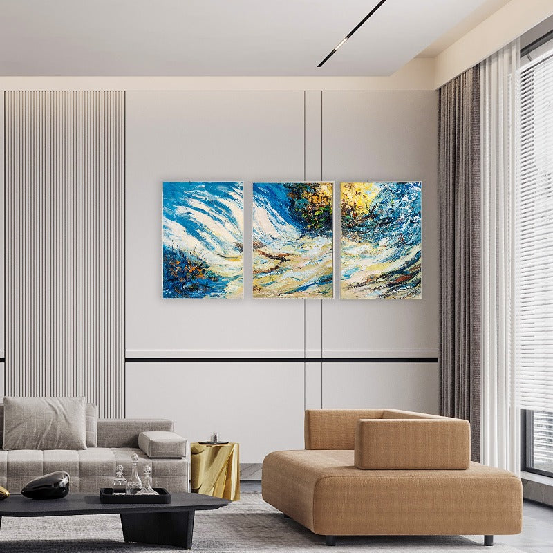 Set of 3 Impasto-abstract Oil Painting Australia, The Galaxy, Hand-painted Canvas,art021 shanghai,art021 shanghai contemporary art fair,art2arts login,arte van gogh,artfinder oil paintings,artfinder uk
