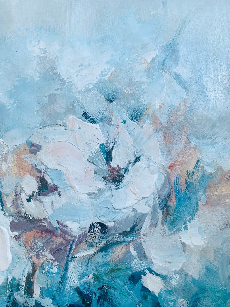 Blue in the Moment, Floral Painting Australia, Hand-painted Canvas,cheap original art for sale,cheap original art uk,cheap paintings singapore,cheap wall paintings online,chengdu art,cherry blossom drawing,chi tsung,chiang mai art gallery,chicago vincent van gogh,chicken drawing,chila burman artist