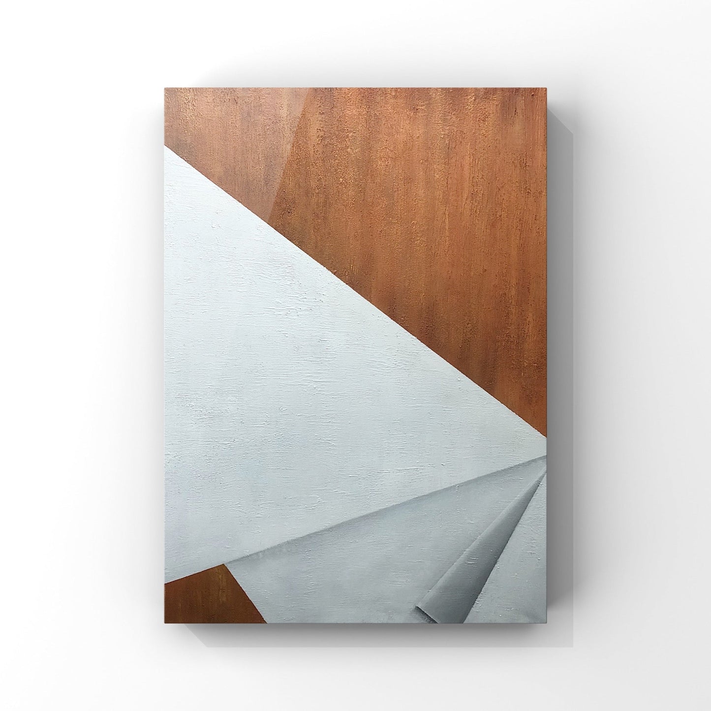 Orange Geometry, Minimalist Painting Australia, Hand-painted Canvas,artists that do abstract art,artists that use clay,,artists that use watercolor
