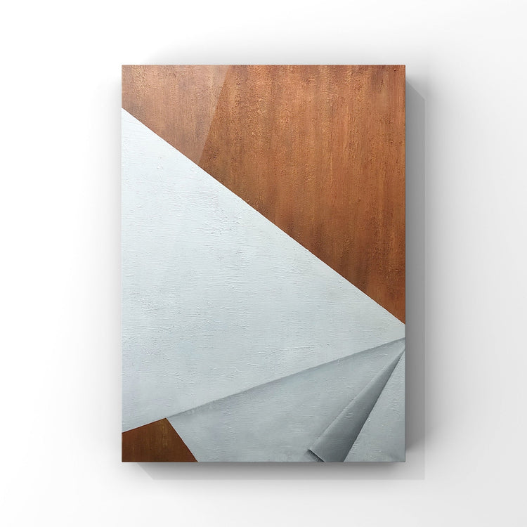 Orange Geometry, Minimalist Painting Australia, Hand-painted Canvas,artists that do abstract art,artists that use clay,,artists that use watercolor