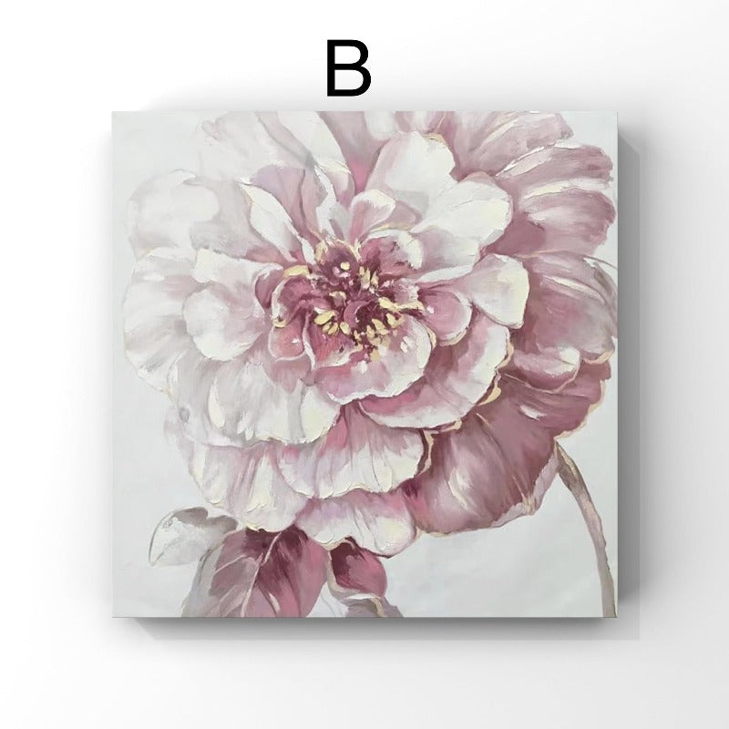 Set of 2 Pink Flower, Hand-painted Canvas, Floral Painting Australia,artist during impressionism era,artist edvard munch,artist edvard munch paintings,artist famous for dots