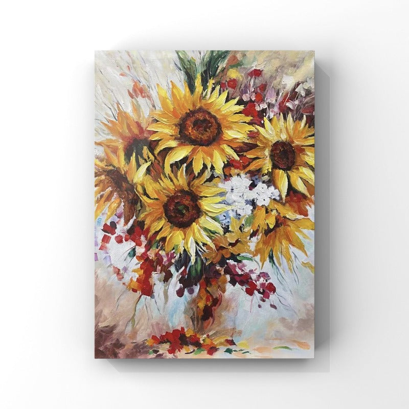 Sunflower, Floral Painting Australia, Hand-painted Canvas,art painting sale online,,art painting scream,art painting the scream,art painting watercolor,art painting with meaning