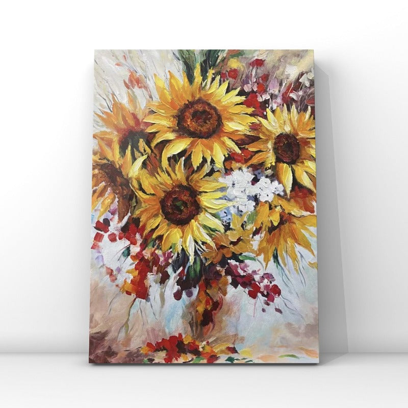 Sunflower, Floral Painting Australia, Hand-painted Canvas,art painting sale online,,art painting scream,art painting the scream,art painting watercolor,art painting with meaning