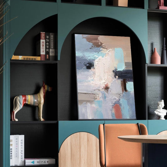 Grey Color Blocks, Minimalist Painting Australia, Hand-painted Canvas,asian art sculpture,asian artist painter,asian artists famous,asian contemporary,,asian famous artist,asian female painters