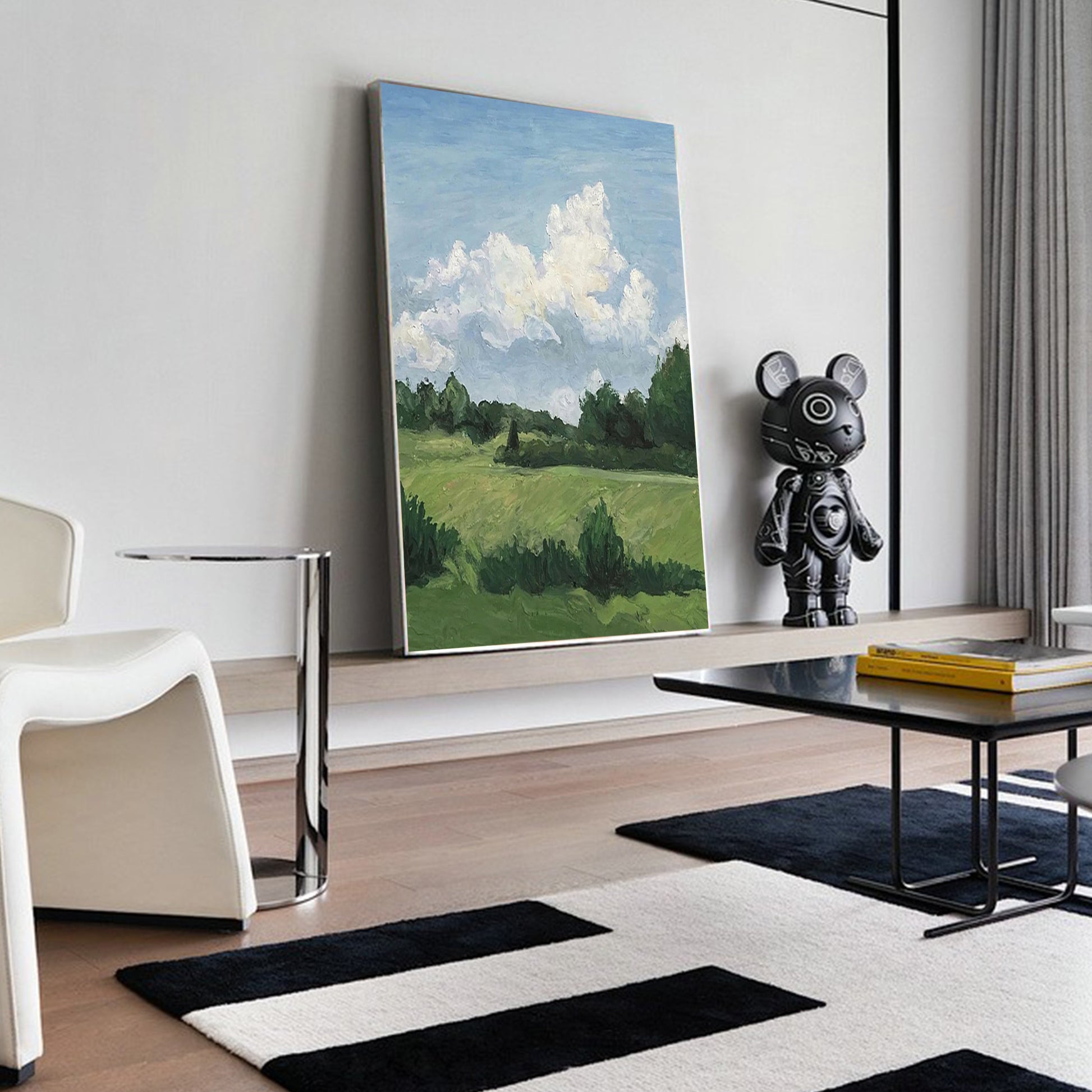 Peaceful Land, Landscape Painting Australia, Hand-painted Canvas,artists like andy warhol,,artists like claude monet,artists like monet,artists like salvador dali