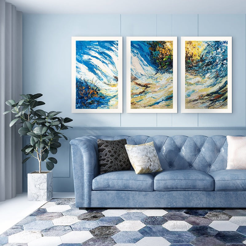 Set of 3 Impasto-abstract Oil Painting Australia, The Galaxy, Hand-painted Canvas,art021 shanghai,art021 shanghai contemporary art fair,art2arts login,arte van gogh,artfinder oil paintings,artfinder uk