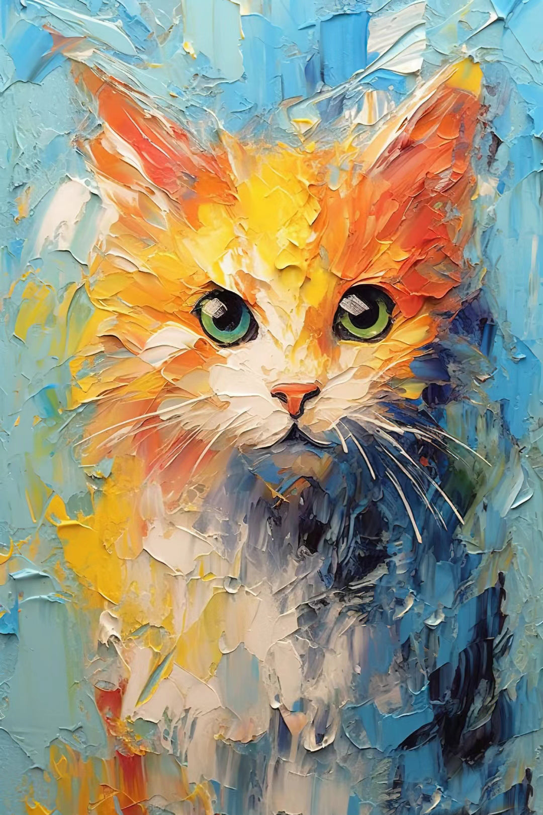 CUSTOM OIL PAINT PET PAINTING, PALETTE KNIFE PET PAINTING, PET PORTRAITS