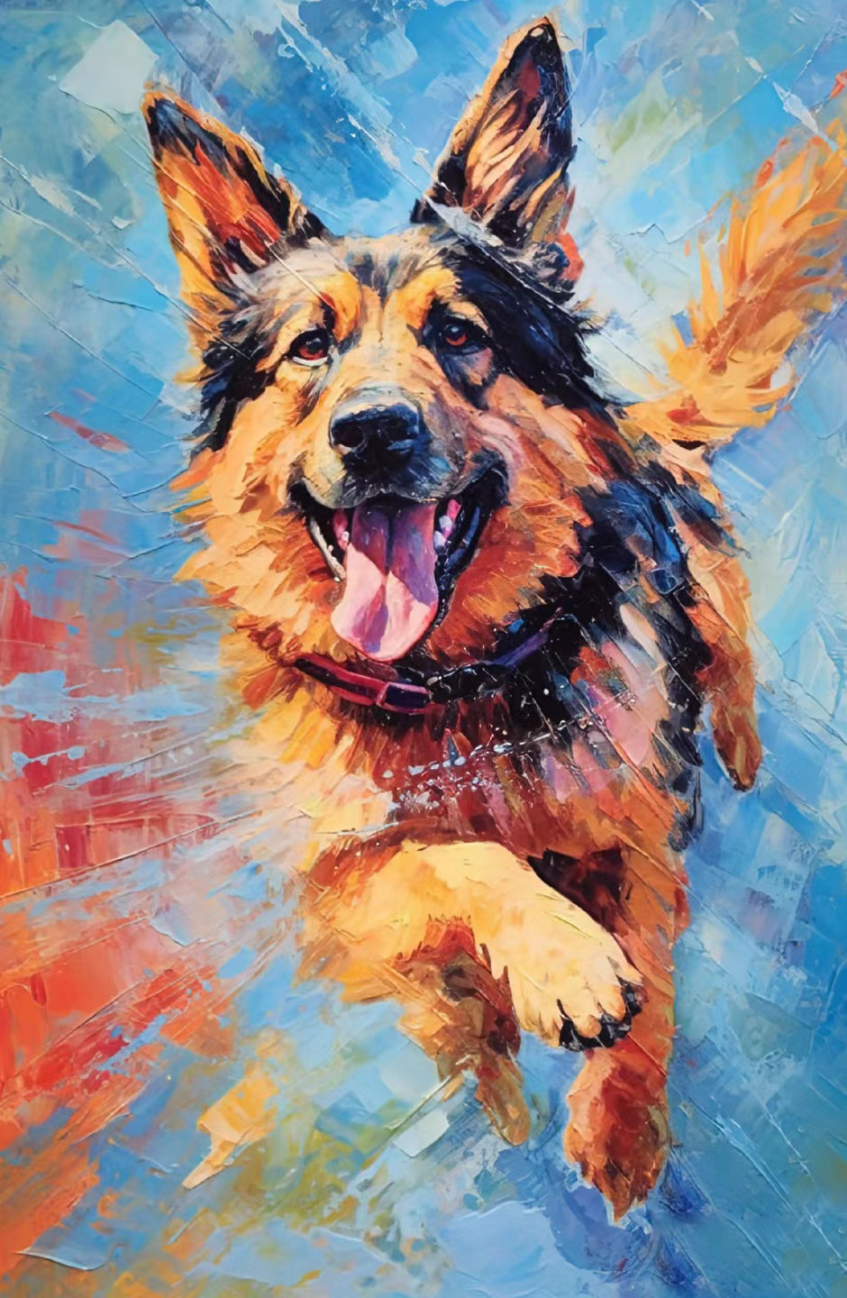 CUSTOM OIL PAINT PET PAINTING, PALETTE KNIFE PET PAINTING, PET PORTRAITS