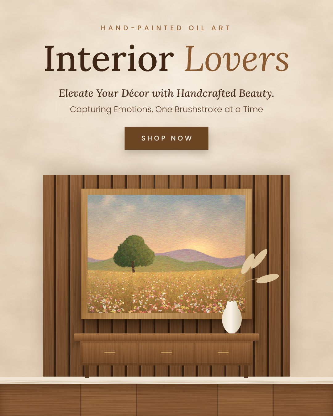 Interior Lovers - hand-painted oil paintings