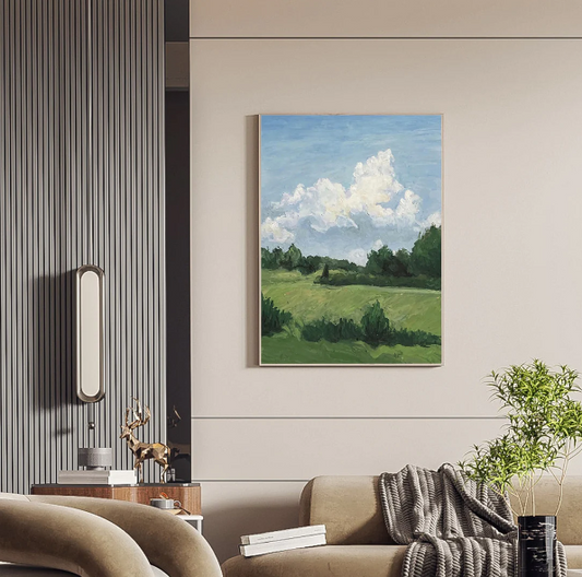 Embracing Tranquility: The Soulful Journey of Hand-Painted Canvas Landscapes