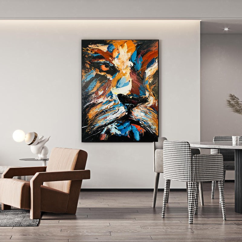 Dark Painting | Hand-Painted Canvas | Abstract Wall Art – EKM Art Studio