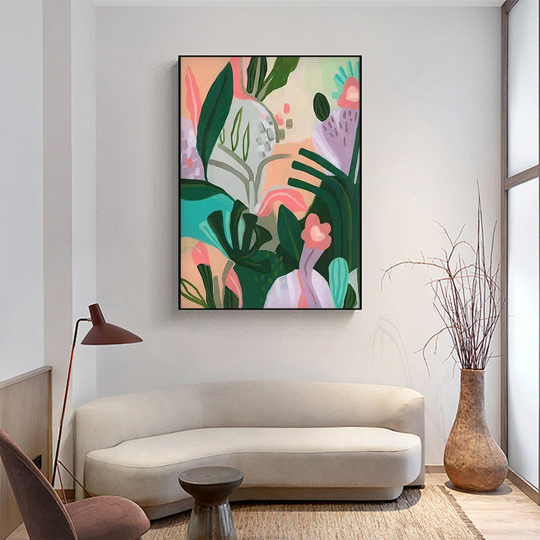 Bright Painting | Hand-Painted Canvas | Abstract Wall Art – EKM Art Studio