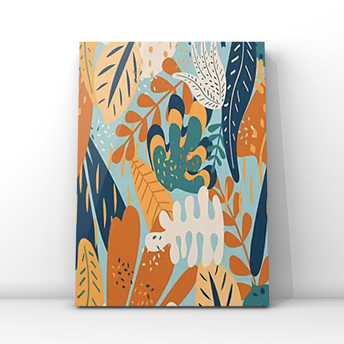 Flower Painting, Hand-Painted Canvas, White Floral – EKM Art Studio