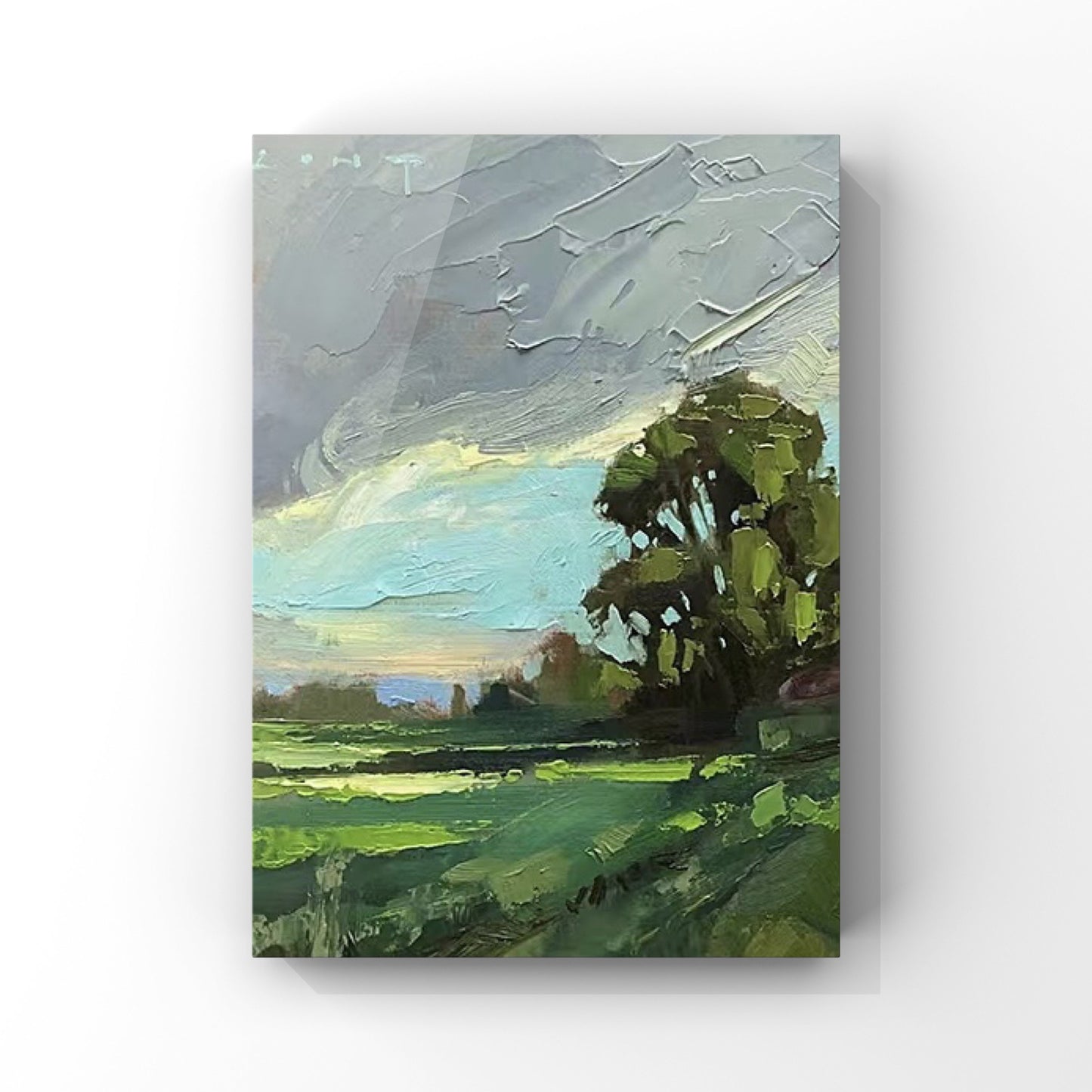 LANDSCAPE PAINTING, FRAGRANT, HAND-PAINTED CANVAS