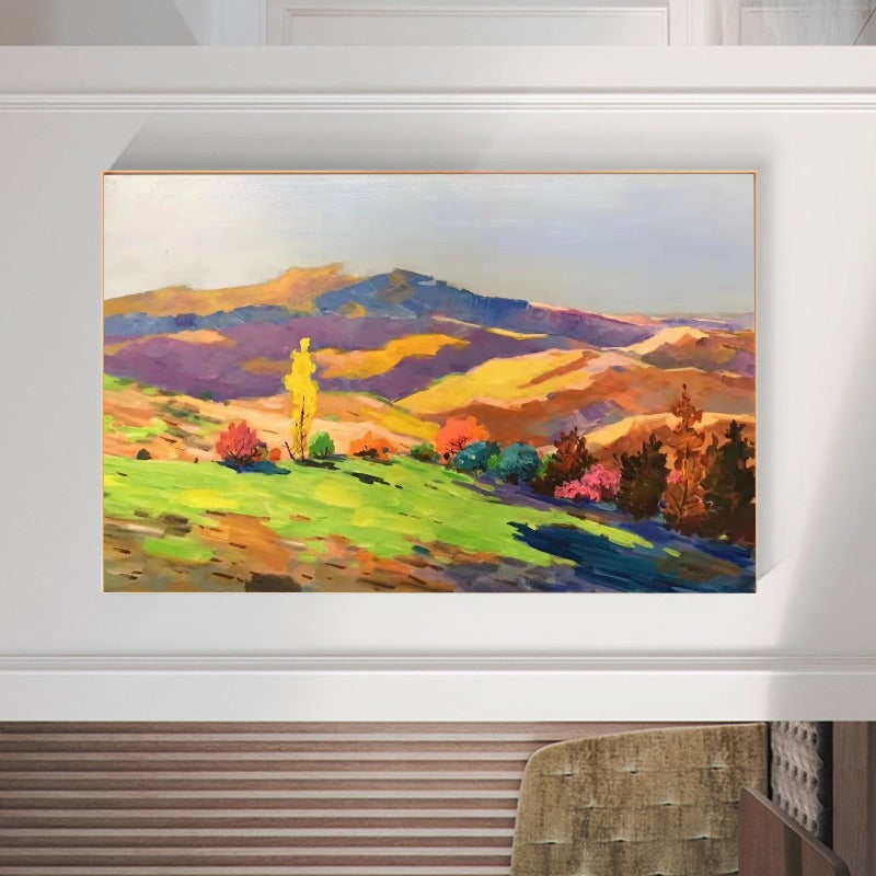 Mountain View, Landscape Painting Australia, Hand-painted Canvas,best online art marketplace,best online art platforms,best online art sale sites,best online art selling platforms