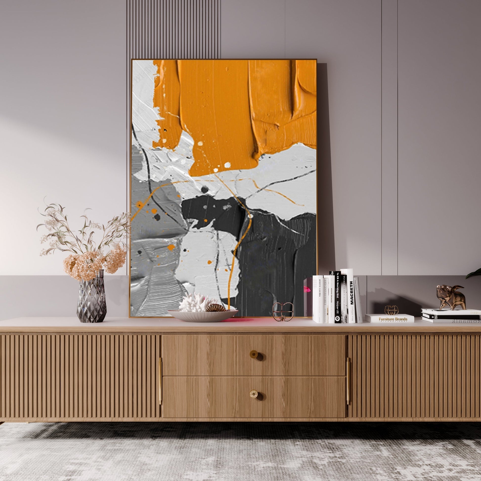 Orange Sied, Minimalist Painting Australia, Hand-painted Canvas,artists modern art,artists of the impressionist movement,,artists selling prints,artists similar to monet,artists similar to roy lichtenstein