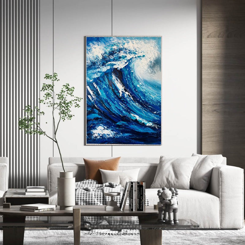 The Waves, Landscape Painting Australia, Hand-painted Canvas,best abstract paintings 2020,best abstract paintings in the world,best abstract paintings of all time,best abstract photographers