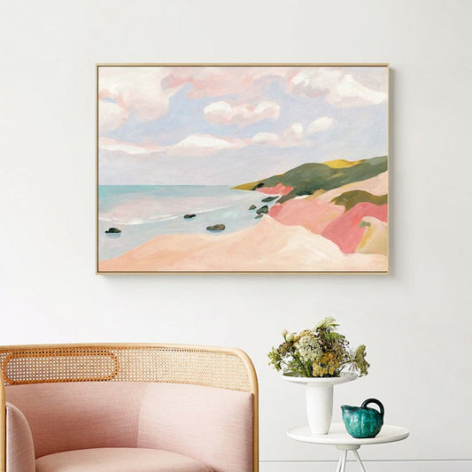 Coastal View B, Landscape Painting Australia, Hand-painted Canvas