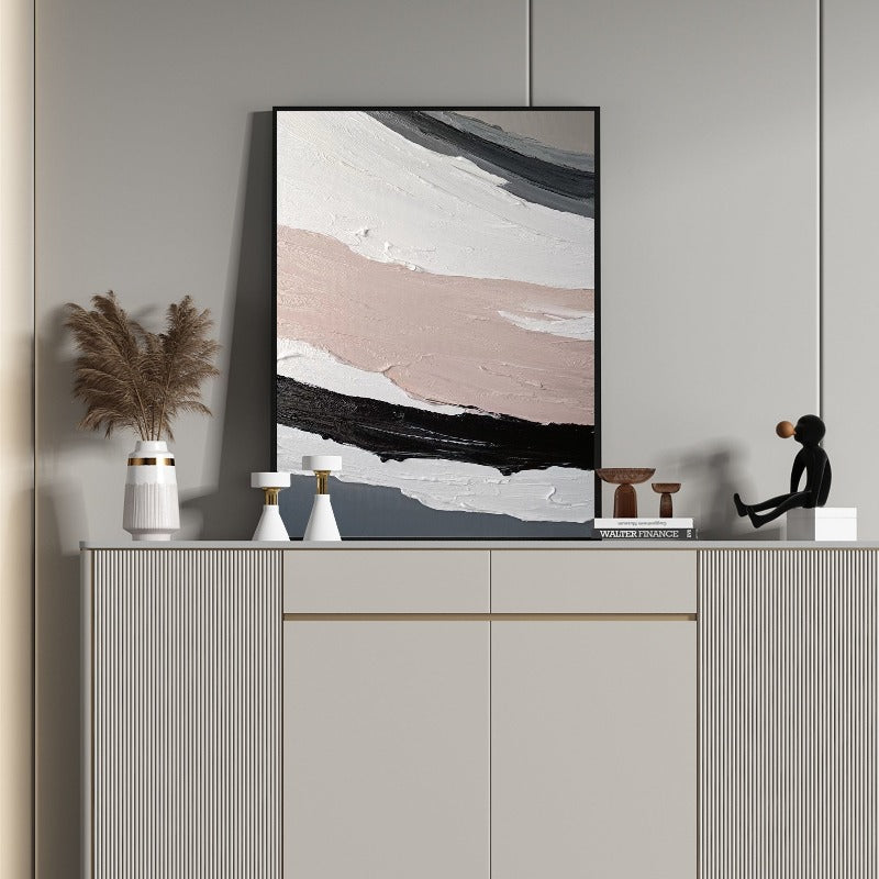 Pink Wave, Minimalist Painting Australia, Hand-painted Canvas,artwork websites for artists,artwork with black frame,,artwork work,artworks and its meaning,artworks in museum