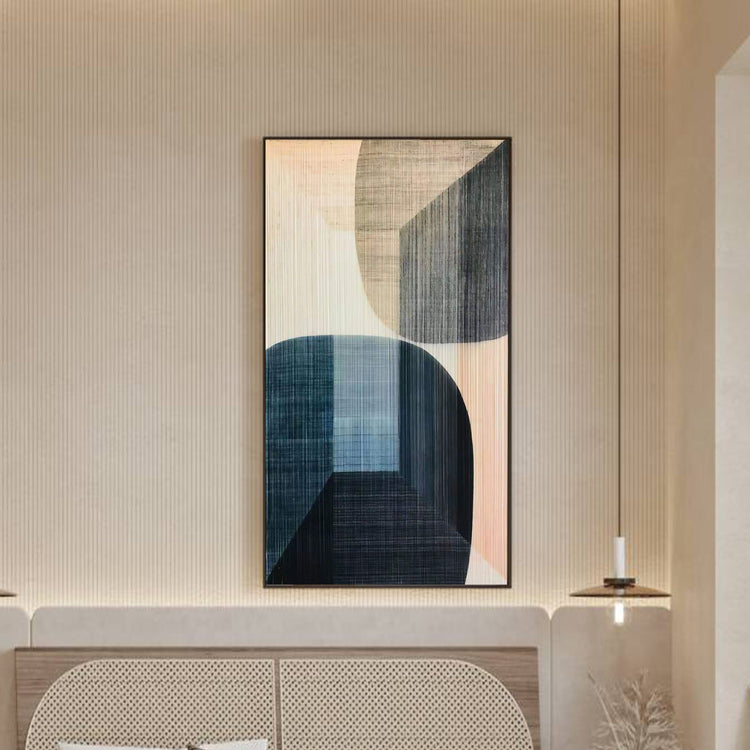 Navy Blue Minimalist Painting Australia, Hand-painted Canvas,artling singapore,artlink singapore,arts and impressionism,arts artists artwork,arts in manila