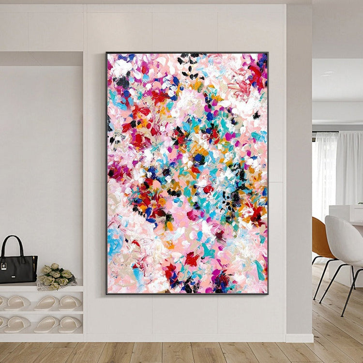 ABSTRACT PAINTING, COLORFUL FLOWER, HAND-PAINTEC CANVAS ,art on a wall,art on consignment near me,art on sale,art online australia,art online exhibition,art online sites,art online uk,art order online,art painted,art painting art,art painting art painting,art painting,black and white,art painting for wall