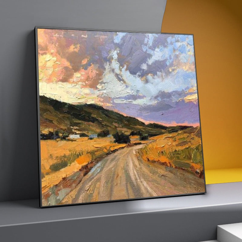 Sunset Mountain, Landscape Painting Australia, Hand-painted Canvas,best artist residencies,best artist residencies in the us,best artist residencies in the world,best artist residency programs