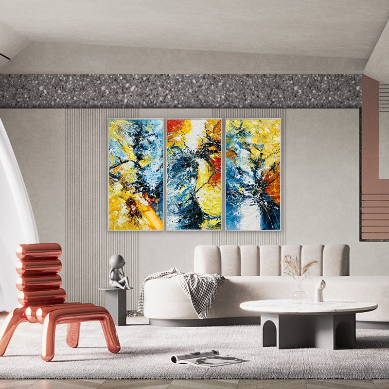 Set of 3 Impasto-abstract Painting Australia, Hand-painted Canvas, Colorful Dreamstore,art work the scream,art work uk,art work websites,art works of van gogh,art works sg,art021