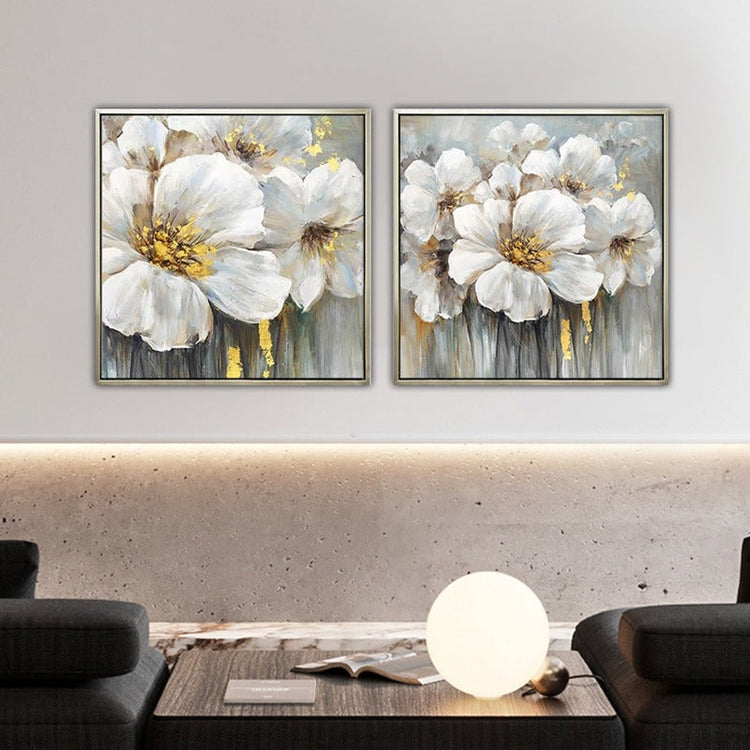 Set of 2 Flower Painting Australia, Blooming, Hand-painted Canvasartist marketplace online,artist modern abstract,artist modern art,artist munch,artist murakami,artist named turner