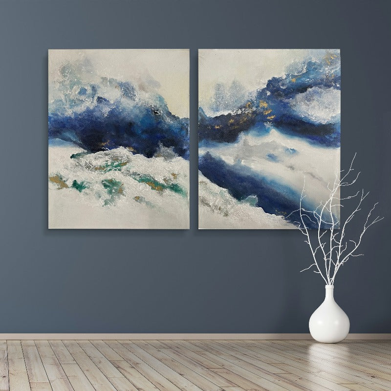 Set of 2 Large Original Oil Painting Australia, Modern Wall Decor,artist featured by saatchi art in a collection,artist for drawing,artist gauguin,artist gauguin drawings,artist hepworth
