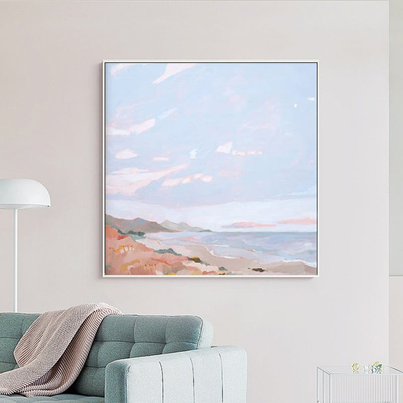 Coastal Beach, Landscape Painting Australia, Hand-painted Canvas