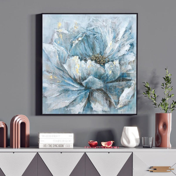 Floral Painting, The Blooming, Hand-Painted Canvas – EKM Art Studio