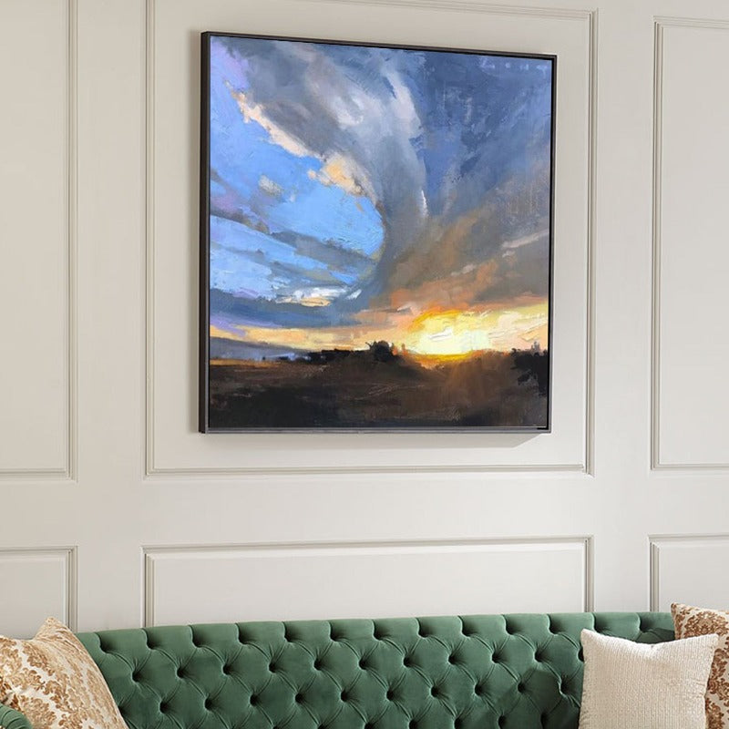 Sunset on the Land B, Landscape Painting Australia, Hand-painted Canvas,best art residencies,best art residencies in the world,best art residency programs,best art sale websites