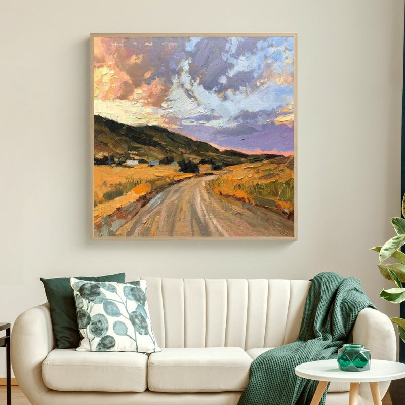 Sunset Mountain, Landscape Painting Australia, Hand-painted Canvas,best artist residencies,best artist residencies in the us,best artist residencies in the world,best artist residency programs