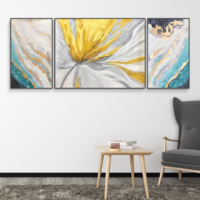 Set of 3 large original oil painting, modern home decor, abstract painting, acrylic painting, designer wall art, living  room office wall decor