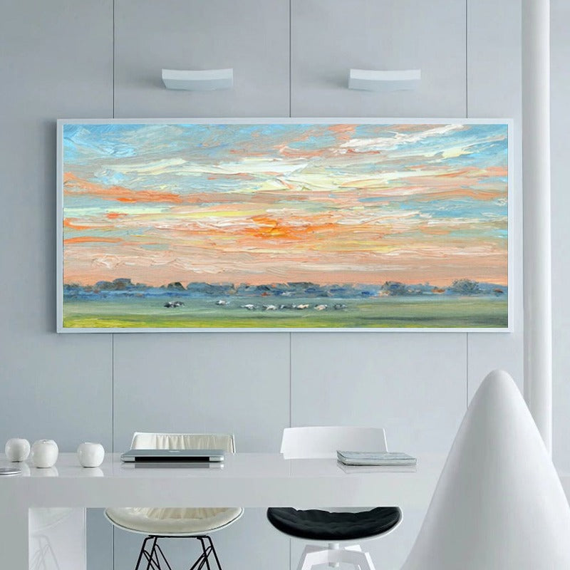 Grassland, Landscape Painting Australia, Hand-painted Canvas,best places to sell art online 2020,best places to sell art prints,best places to sell prints,best platform for artists to sell,best platform for selling art,best platform for selling art online,best platform to sell art