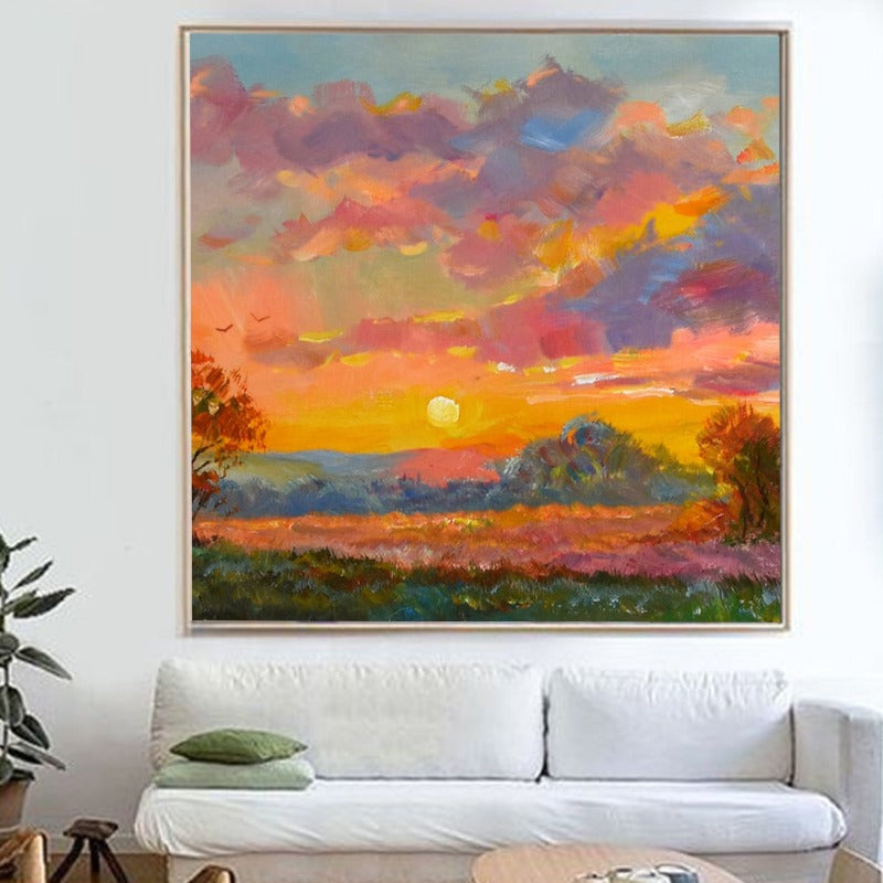 Golden Sunset, Landscape Painting Australia, Hand-painted Canvas,best wall art online,best wall art painting,best wall sculptures,best water color paintings,best watercolor art,best watercolor artists,best watercolor artists 2017,best watercolor artists 2020,best watercolor artists in the world