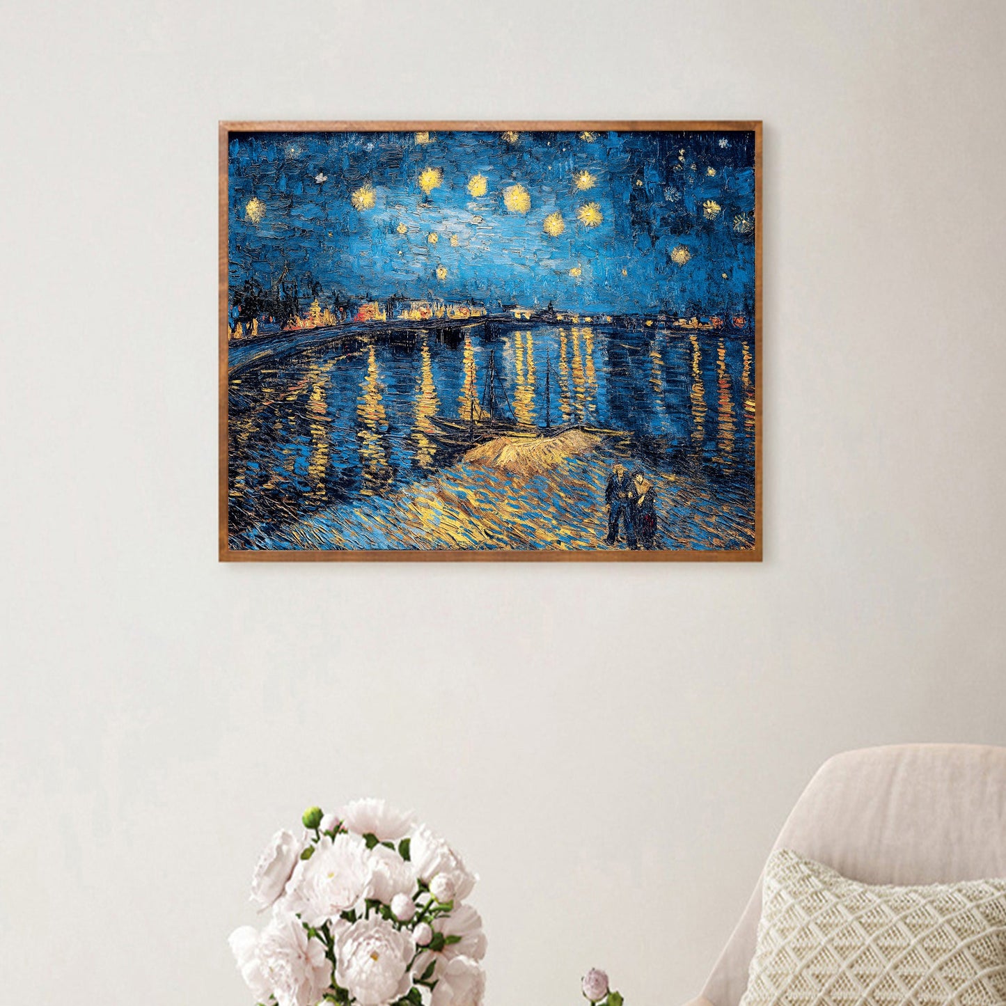 The Starry Night Over The Rhone,         Vincent Van Gogh