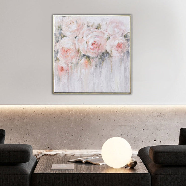 Pink Rose, Floral Painting Australia, Hand-painted Canvas,chinese contemporary art,chinese contemporary artist,chinese contemporary artists list,chinese contemporary painting,chinese contemporary sculpture,chinese female painters,chinese ink artists,chinese modern art painting