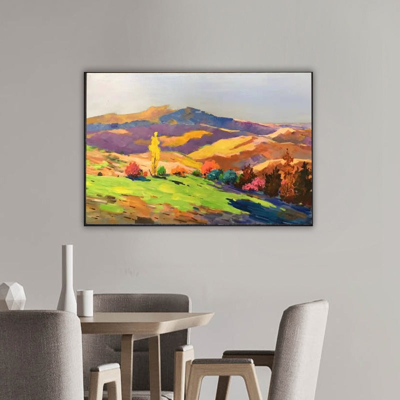 Mountain View, Landscape Painting Australia, Hand-painted Canvas,best online art marketplace,best online art platforms,best online art sale sites,best online art selling platforms