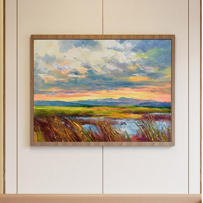 The Prairie, Landscape Painting Australia, Hand-painted Canvas,best abstract wall art,best acrylic art,best acrylic artists,best acrylic painting on canvas,best app for selling paintings