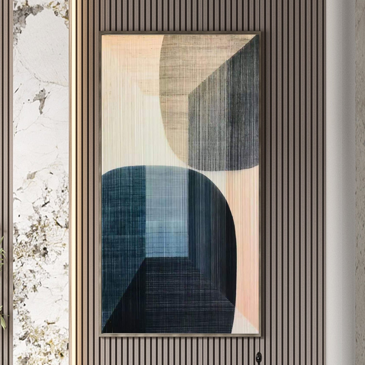 Navy Blue Minimalist Painting Australia, Hand-painted Canvas,artling singapore,artlink singapore,arts and impressionism,arts artists artwork,arts in manila